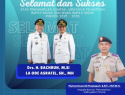 Kantor Pertanahan Muna Ucapkan Selamat Atas Pelantikan Bachrun – Asrafil Sebagai Bupati dan Wakil Bupati Muna, Ini Harapannya