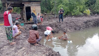 Budidaya Udang Vaname di Desa Lanobake Muna, 40 Ribu Benih Ditabur Pada Tahap Awal