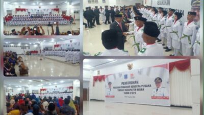 Kukuhkan Paskibraka Tingkat Kabupaten Muna, Bupati Bachrun: Momen Meyakinkan Diri Sebagai Anak-Anak Muda Berprestasi
