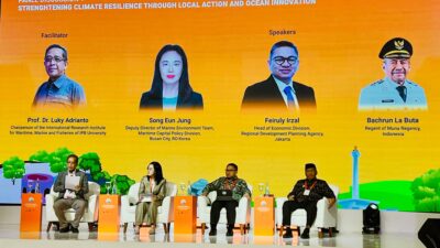 Jadi Pembicara Forum PNLG di Jakarta, Bupati Muna Sampaikan Komitmennya Sejalan Dengan Kebijakan Nasional Ekonomi Biru